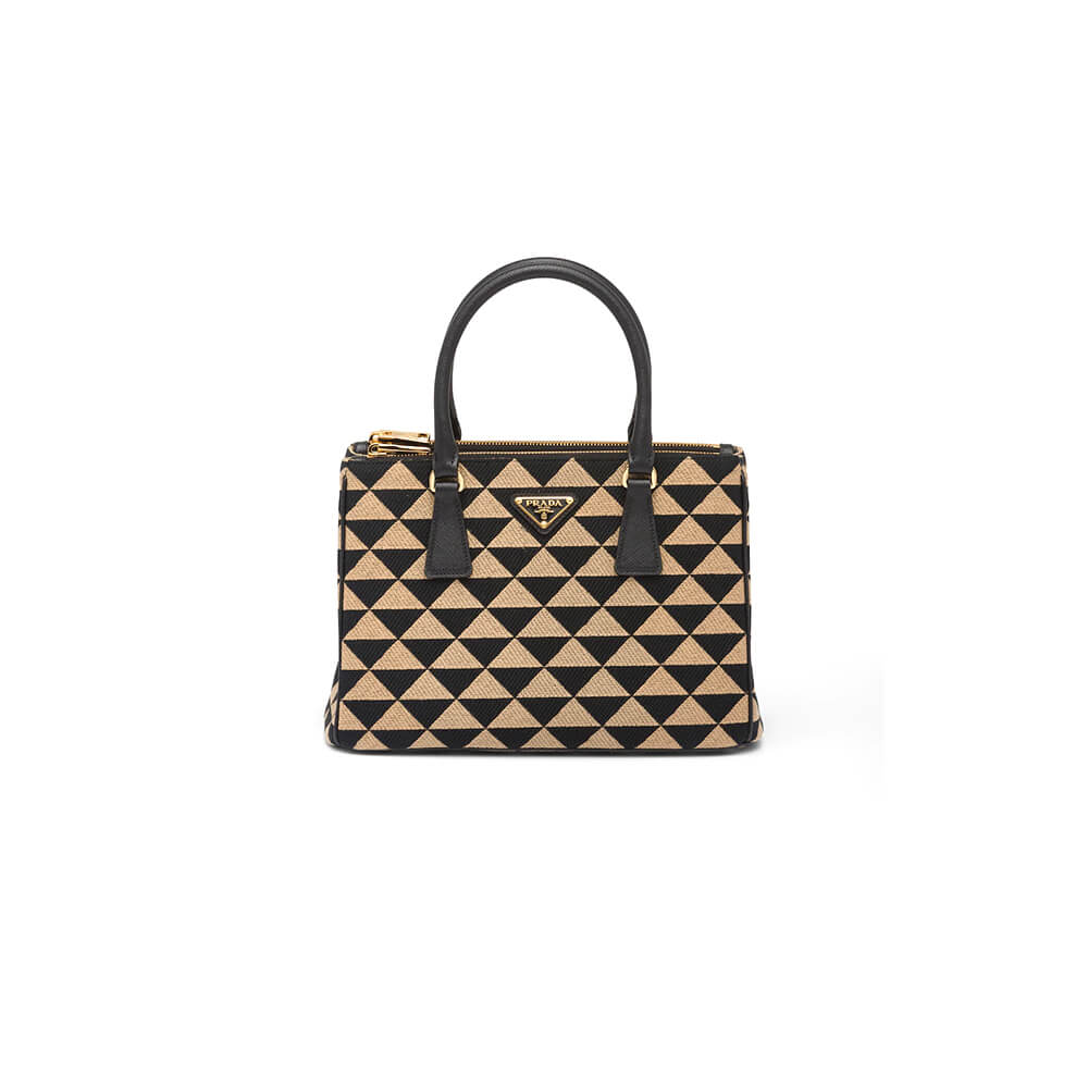 small Pra*a galleria embroidered fabric bag