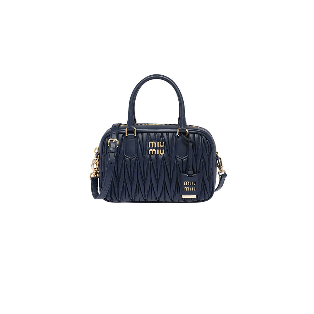 Matelasse nappa leather top-handle bag