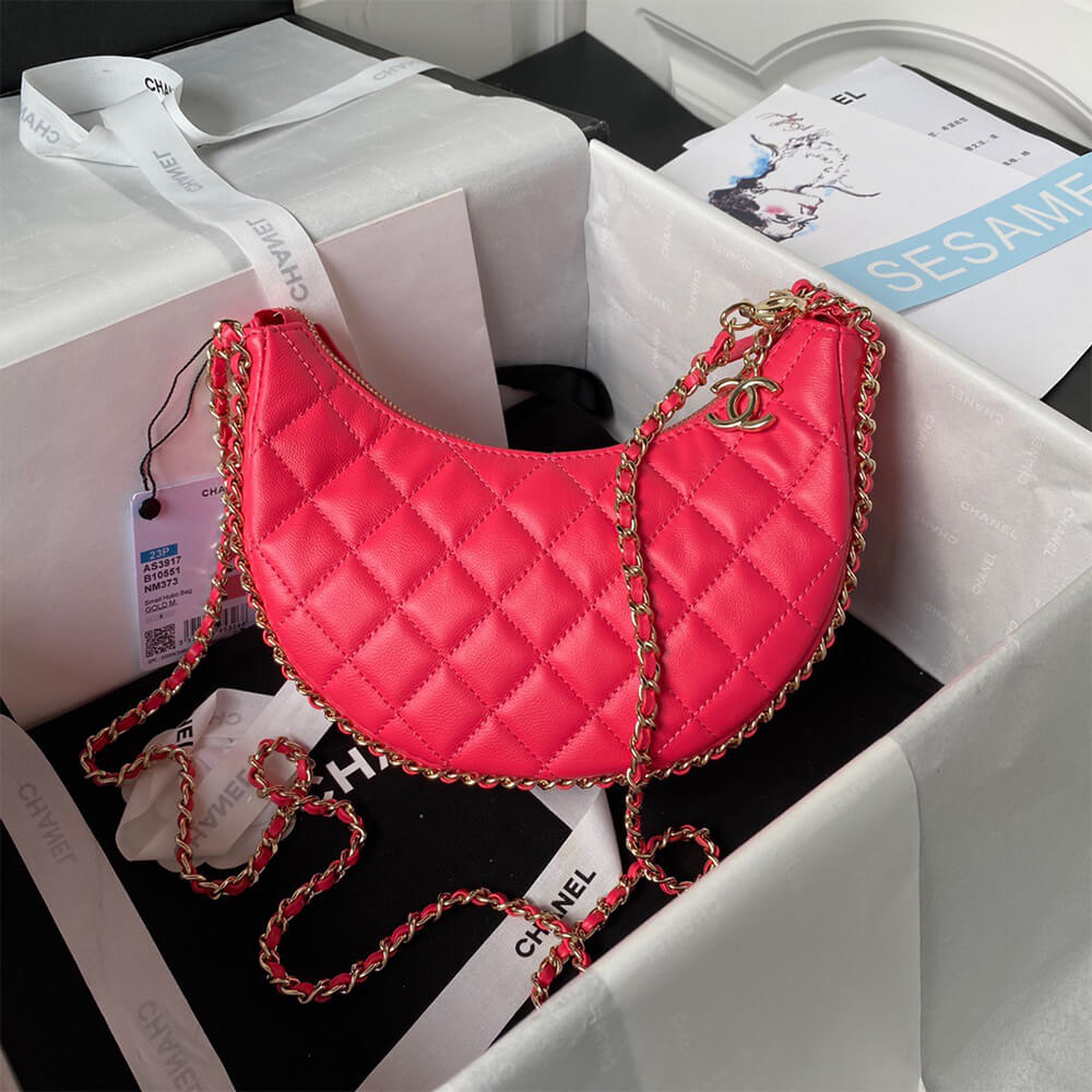 Ch*el small hobo bag