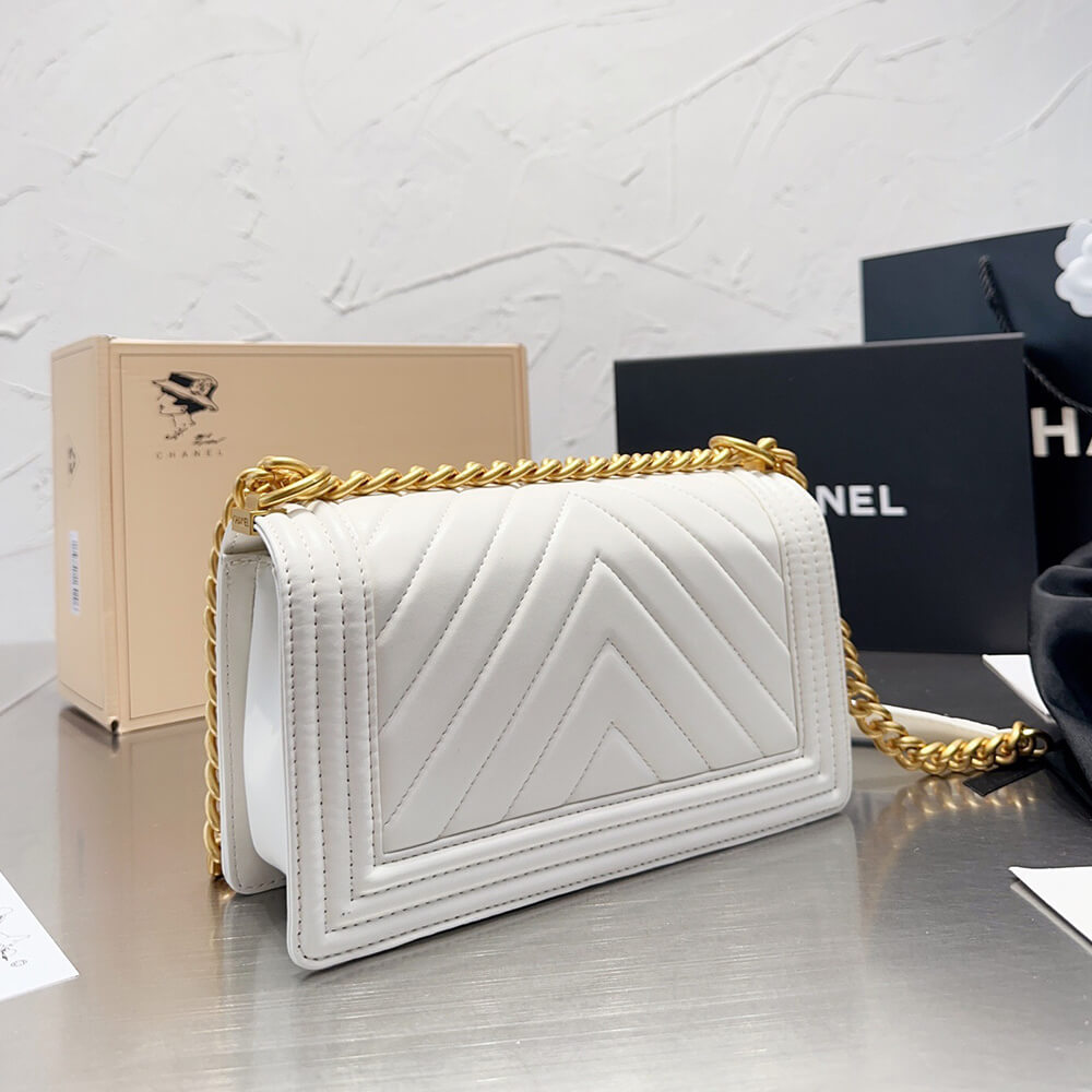 chevron boy Ch*el handbag