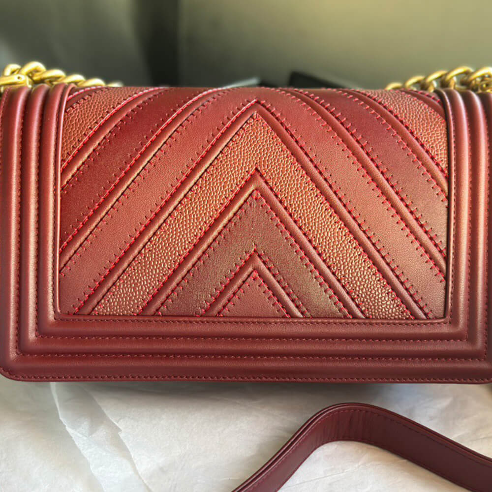 chevron boy Ch*el handbag