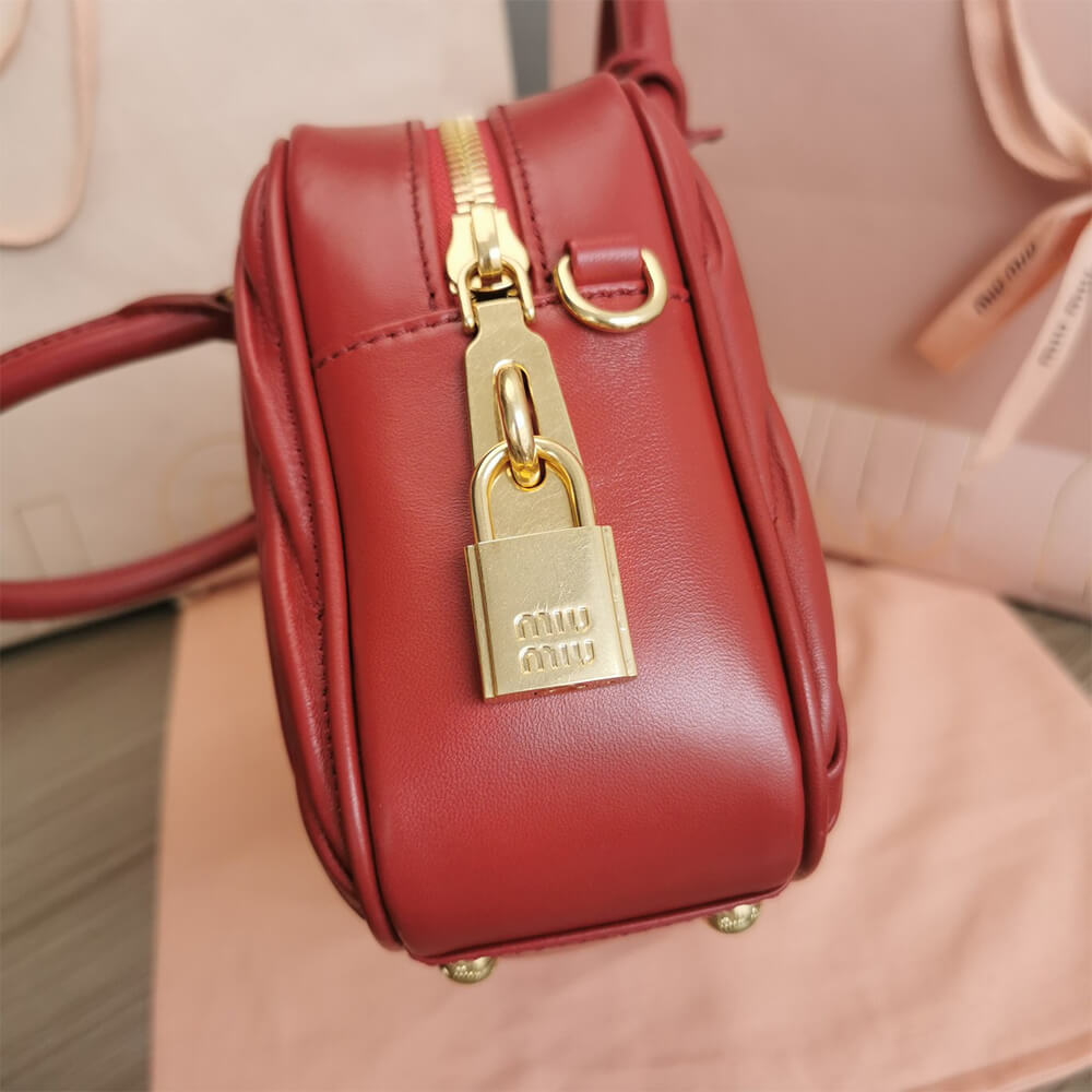 Matelasse nappa leather top-handle bag