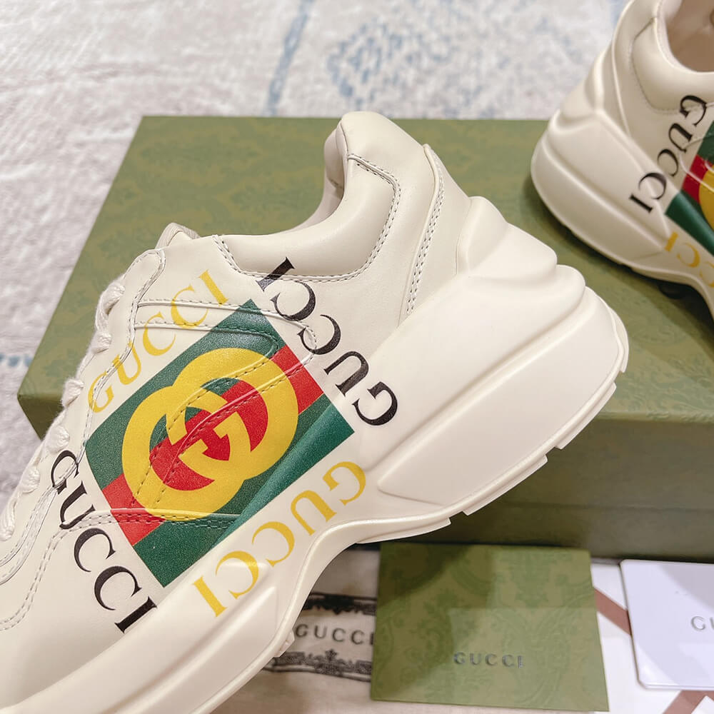 rhyton G*u*i logo leather sneaker