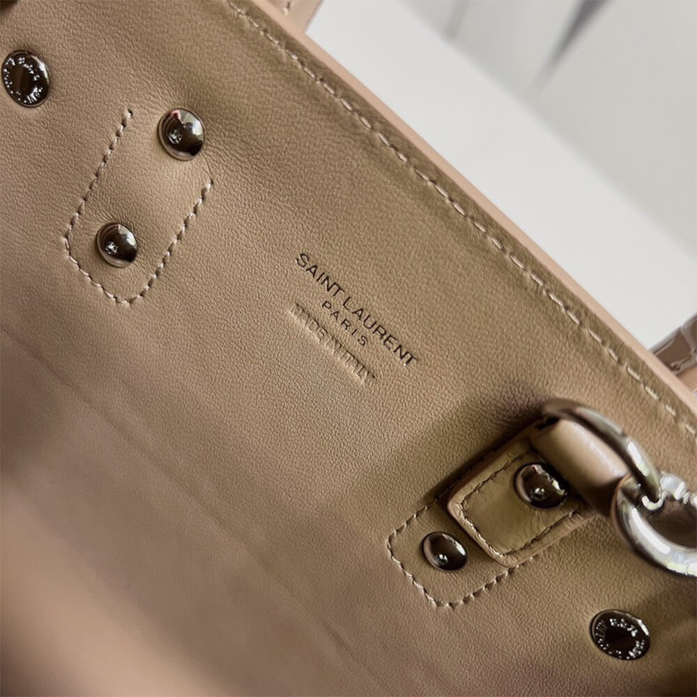 YSL SAC DE JOUR NANO IN EMBOSSED CROCODILE SHINY LEATHER