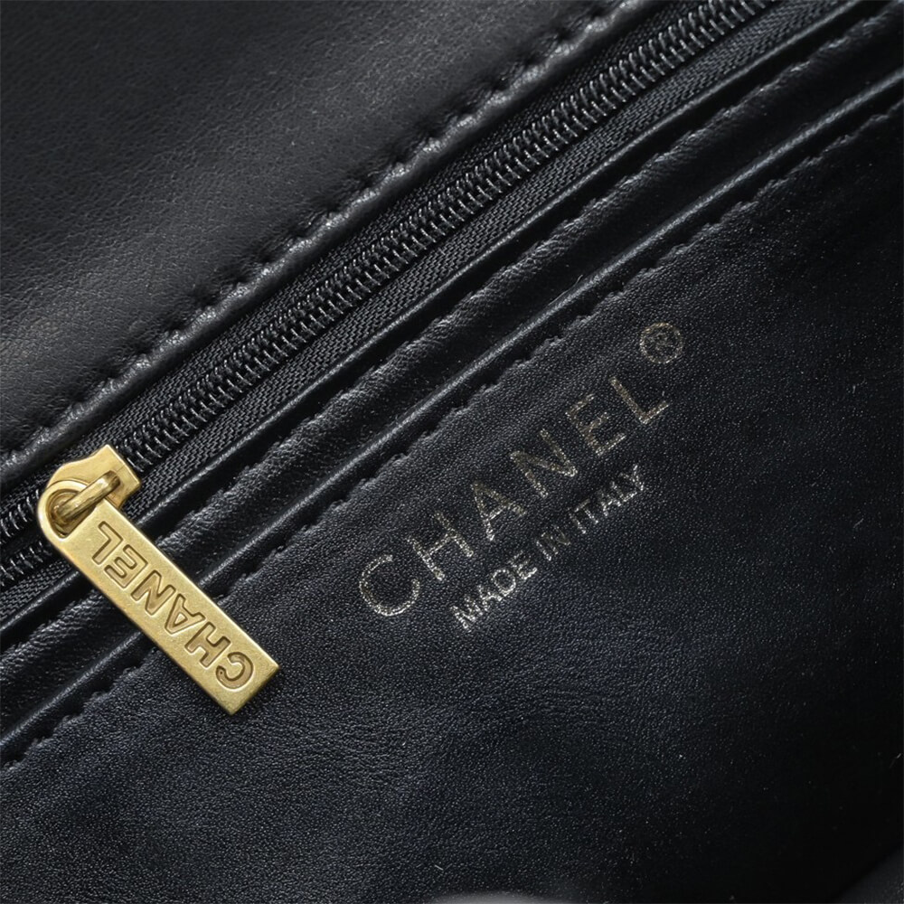 Ch*el mini flap with top handle