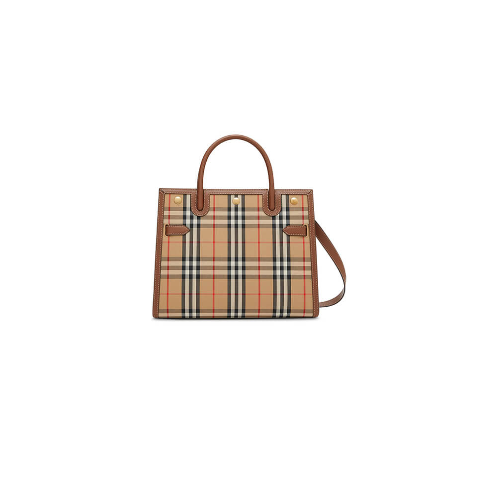 Small Vintage Check Two Handle Title Bag