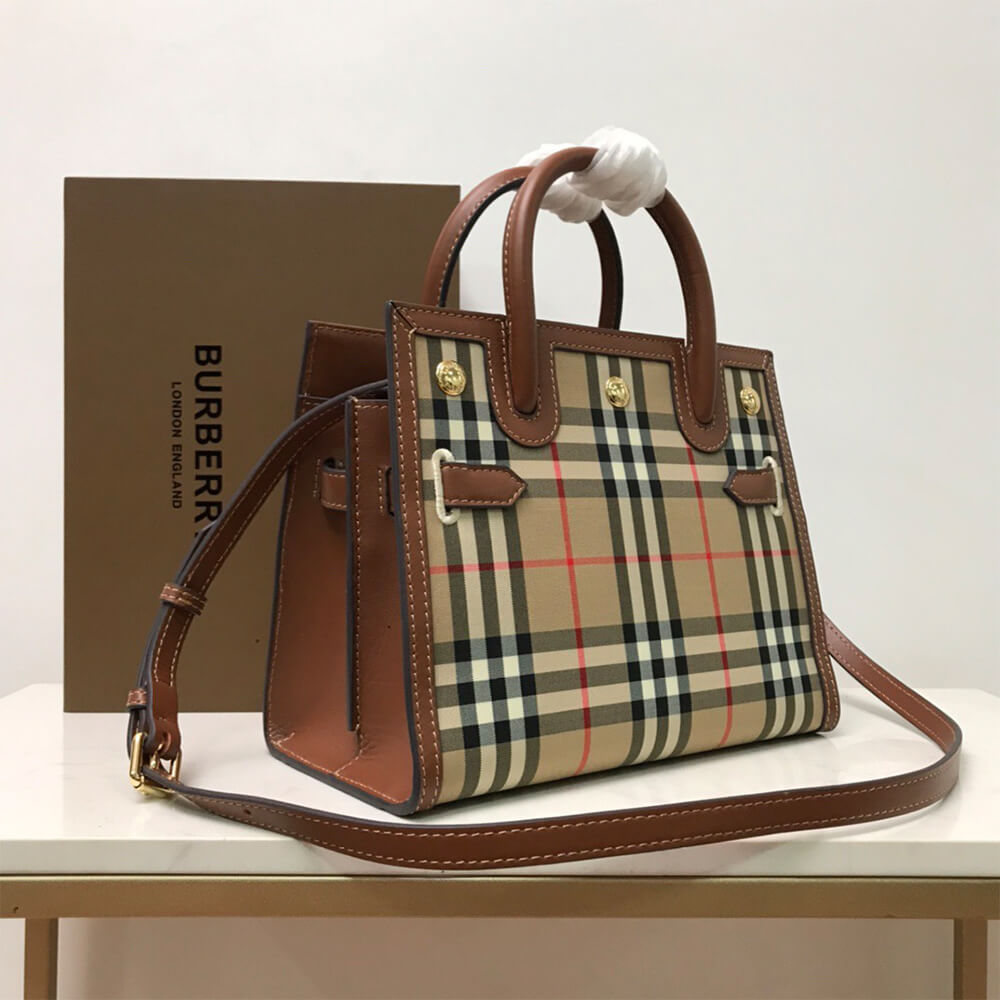 Mini Vintage Check Two Handle Title Bag