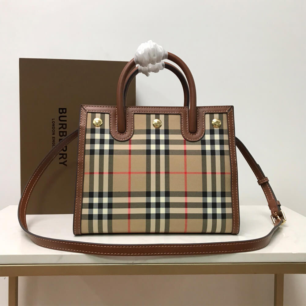 Mini Vintage Check Two Handle Title Bag