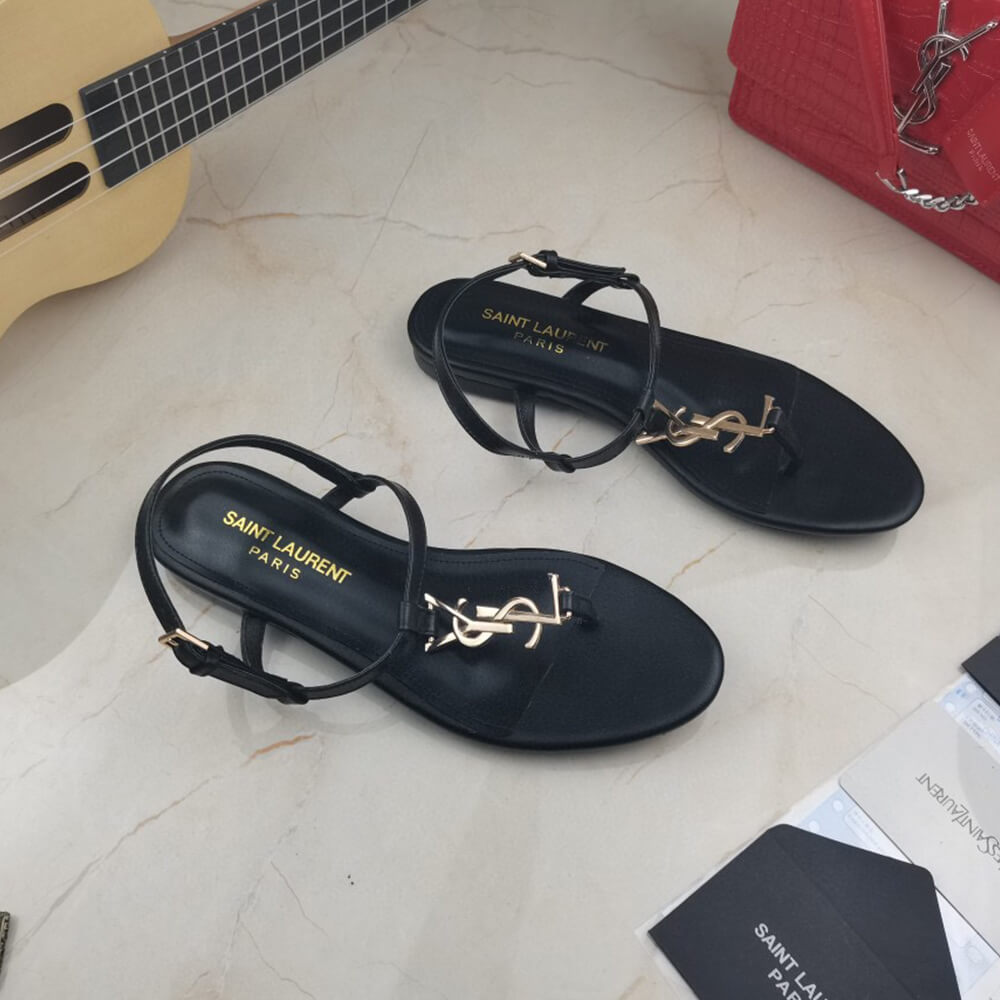 YSL CASSANDRA SANDALS IN SILK SATIN