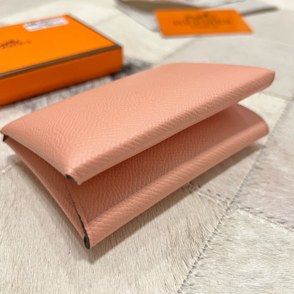 H**mes calvi duo compact card holder