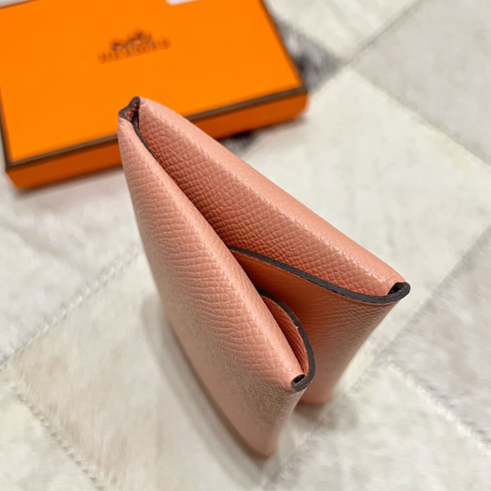 H**mes calvi duo compact card holder