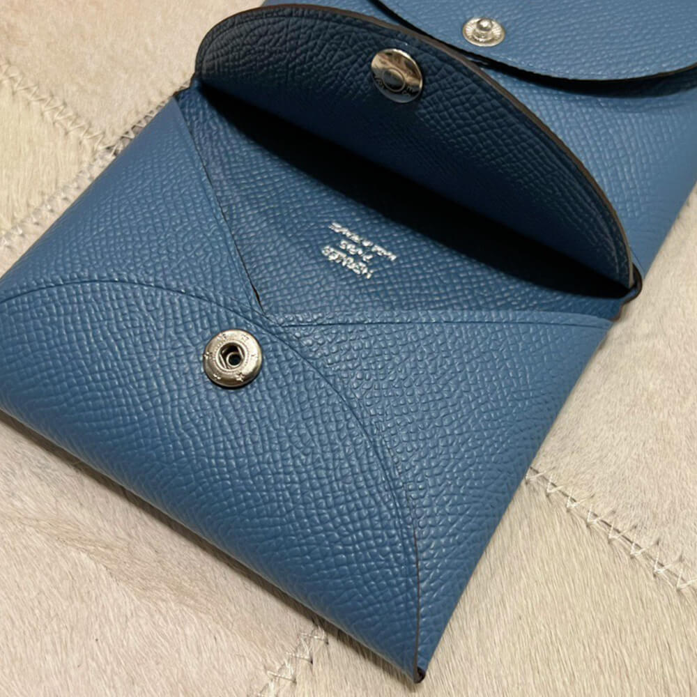 H**mes calvi duo compact card holder