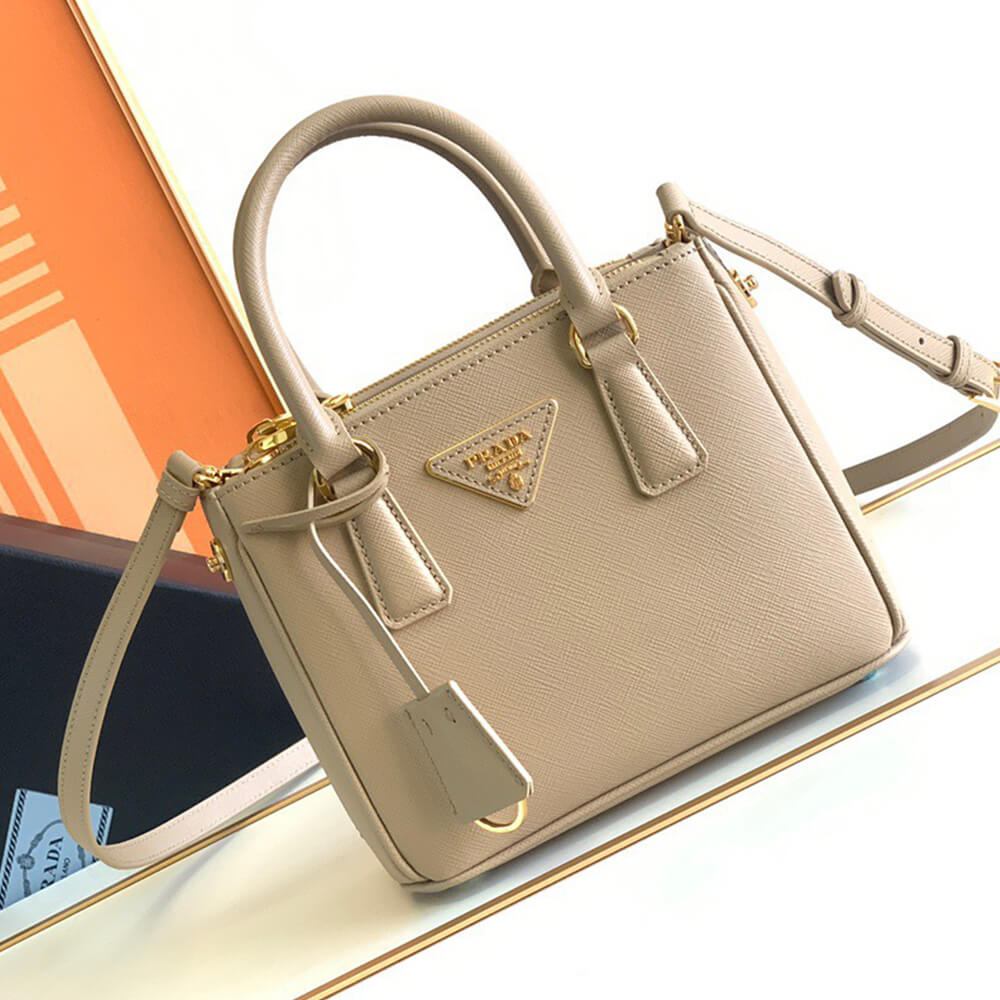Pra*a galleria saffiano leather mini-bag