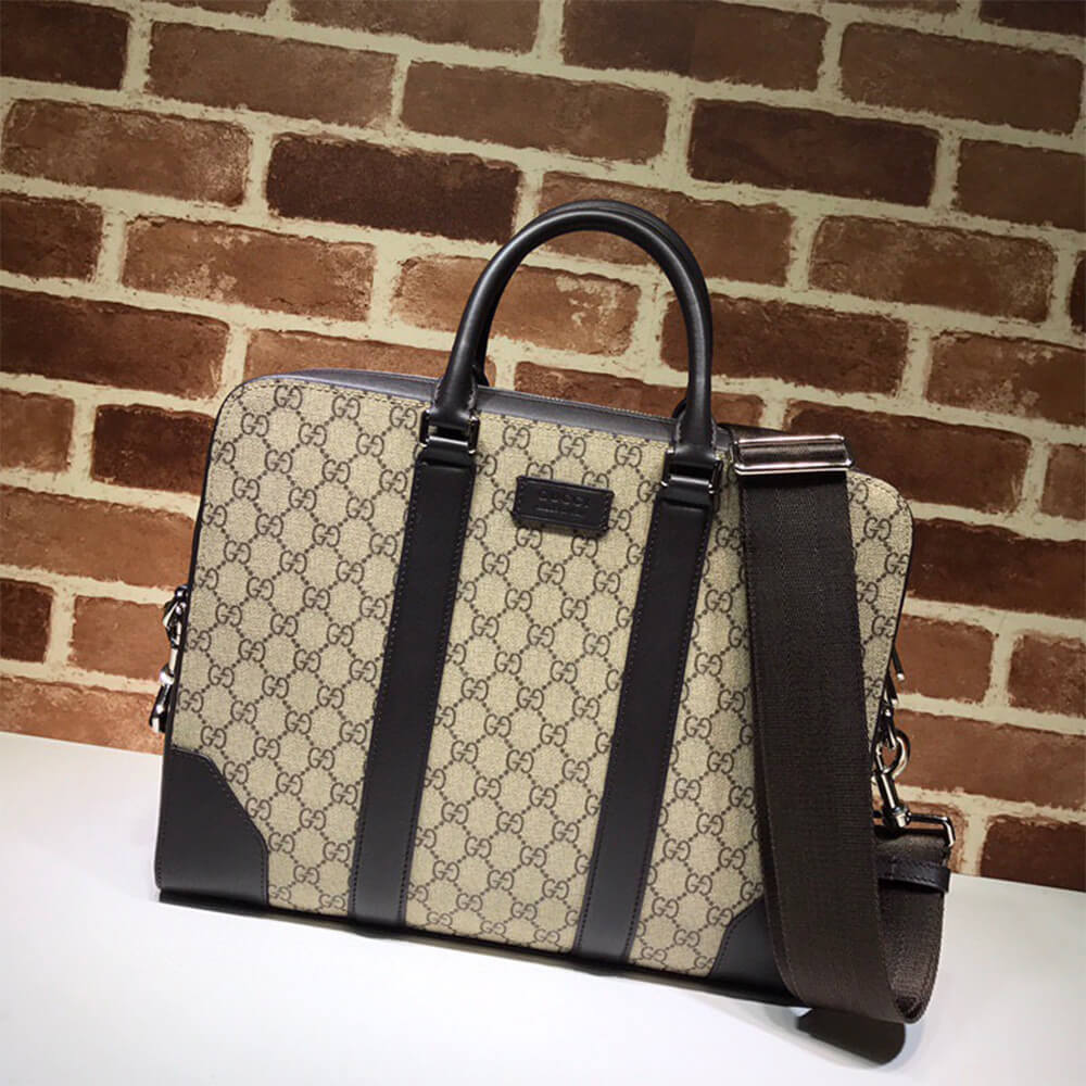 G*u*i gg beige briefcase