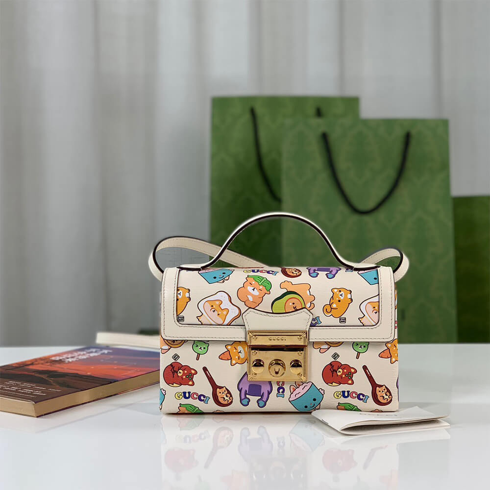 padlock G*u*i animal print mini bag