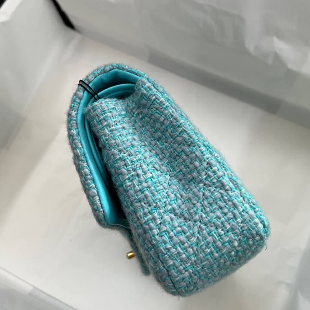 Ch*el tweed medium classic flap bag