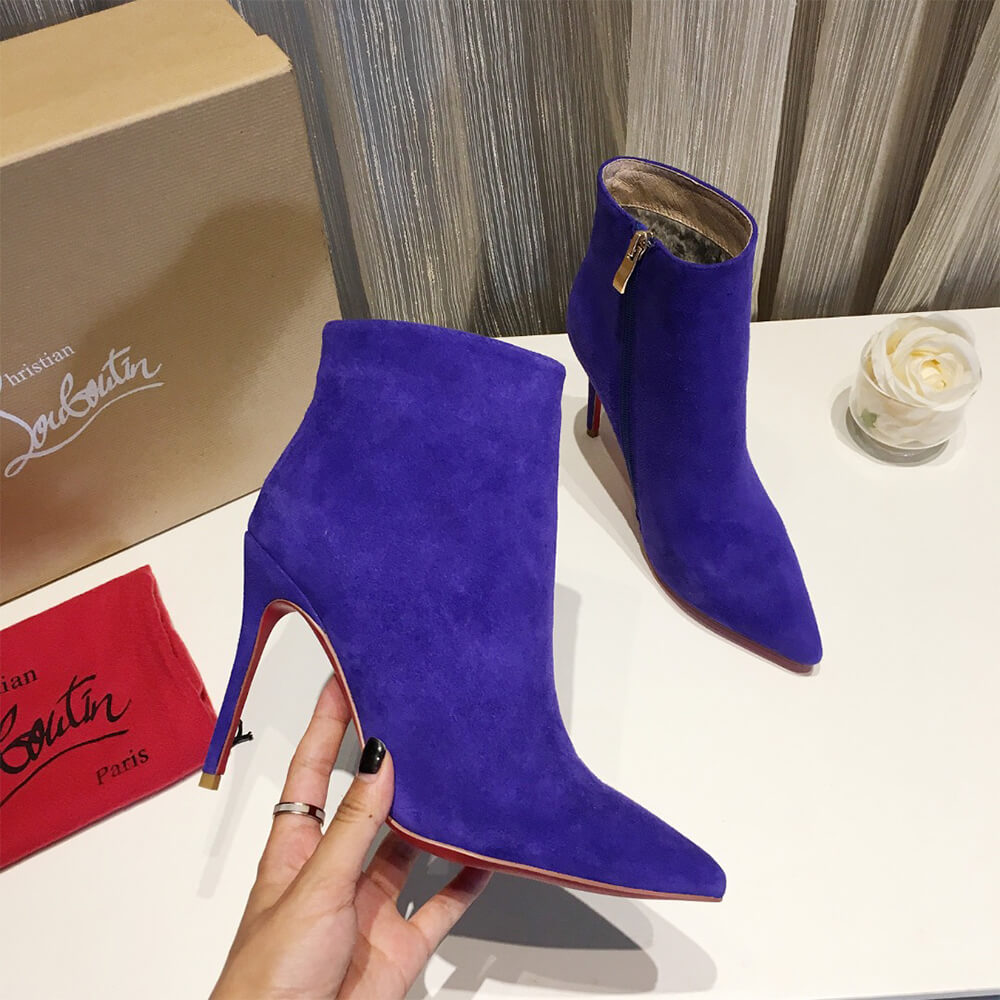 Ch**an louboutin suede ankle boots