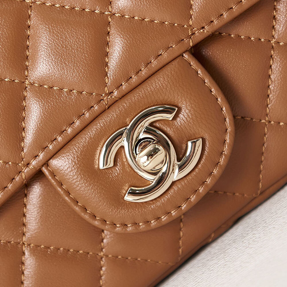 Ch*el mini flap with top handle