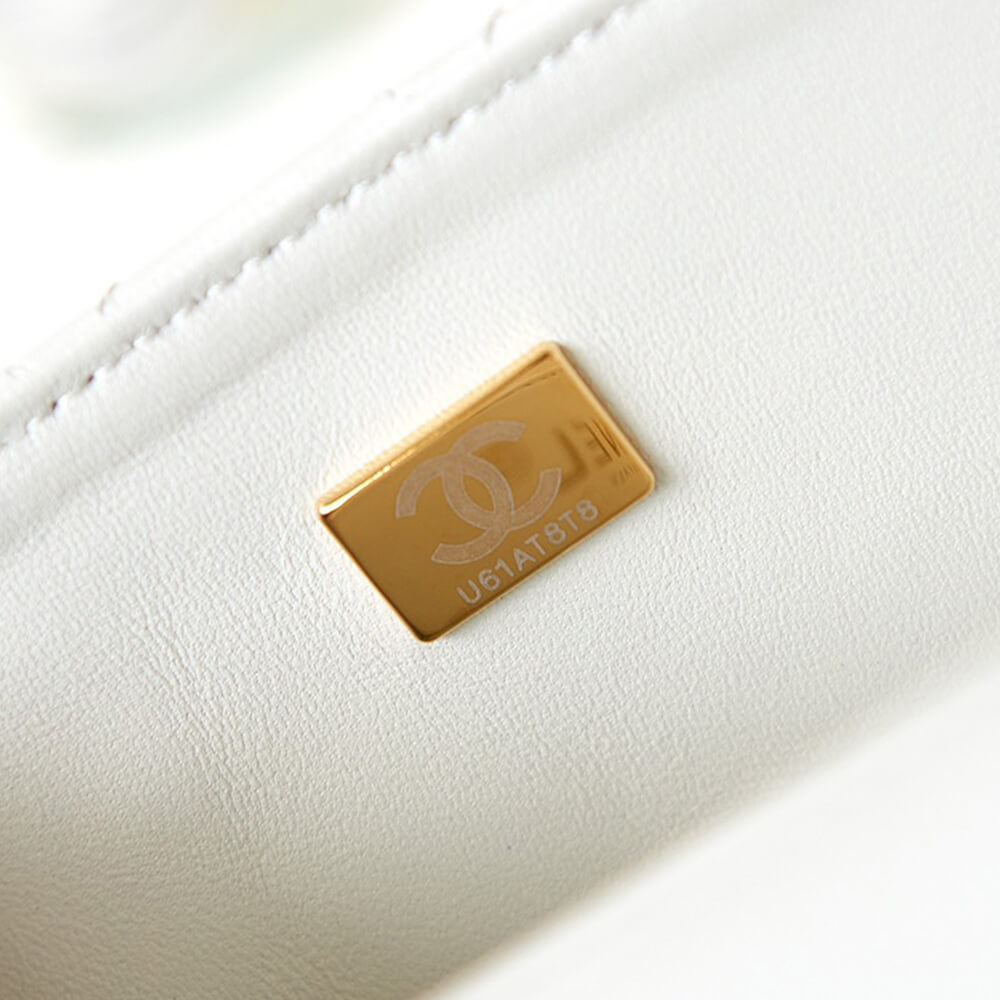 Ch*el mini flap with top handle