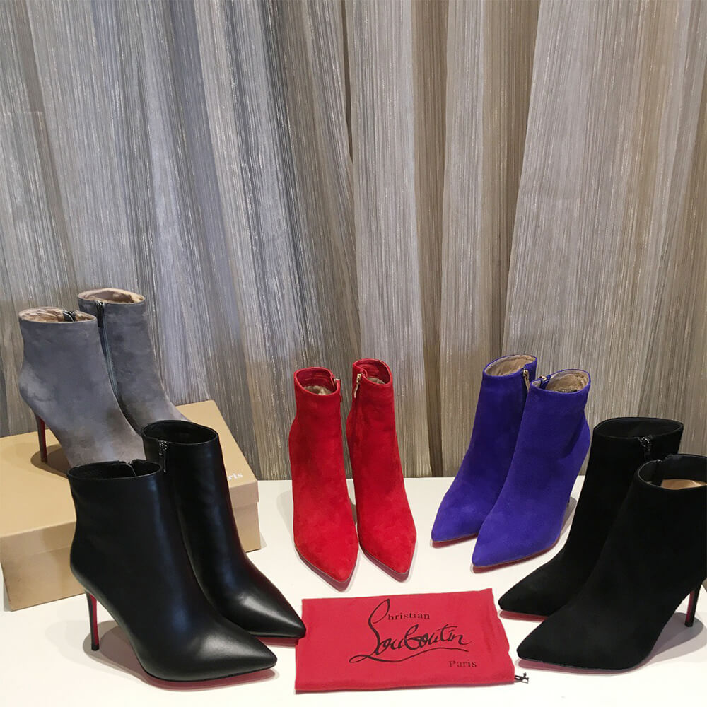 Ch**an louboutin suede ankle boots