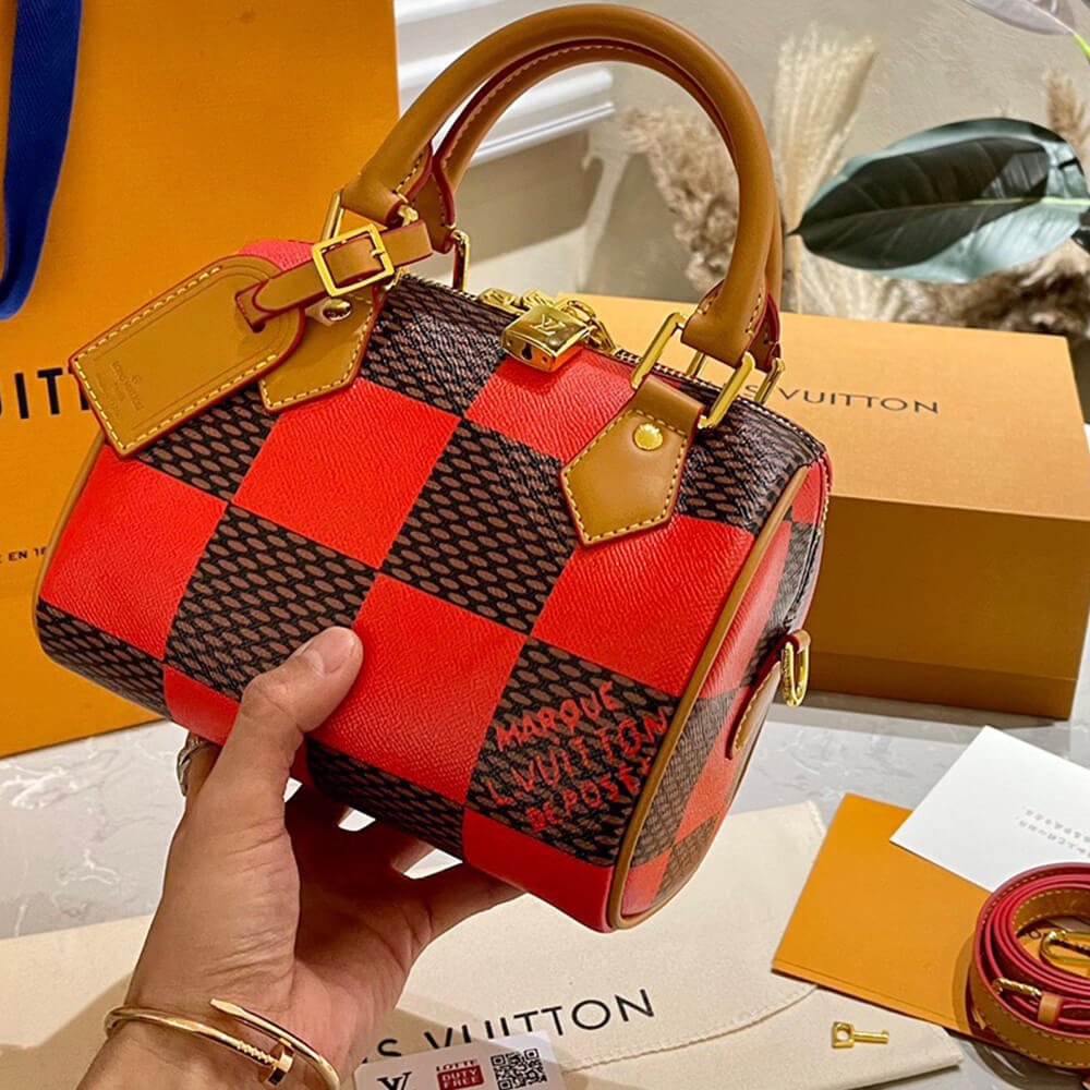 LV SPEEDY 18 BANDOULIERE DAMIER POP