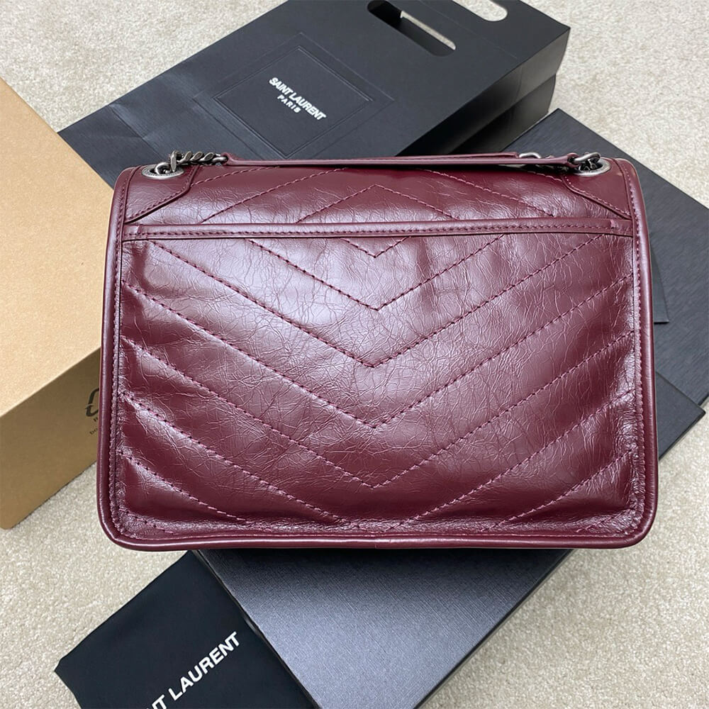 SAINT LAURENT NIKI MEDIUM IN CRINKLED VINTAGE LEATHER