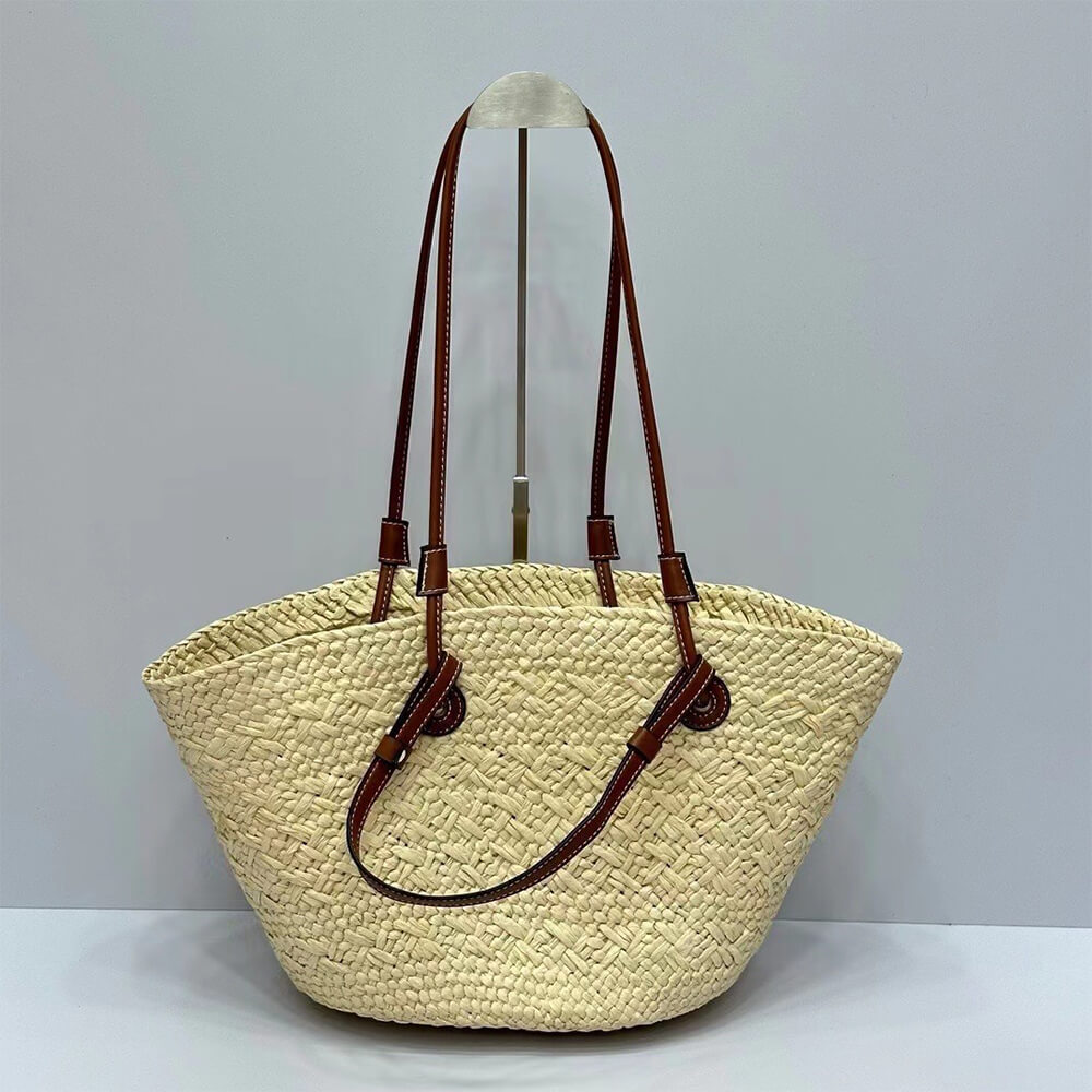 Ce**e classic raffia and calfskin