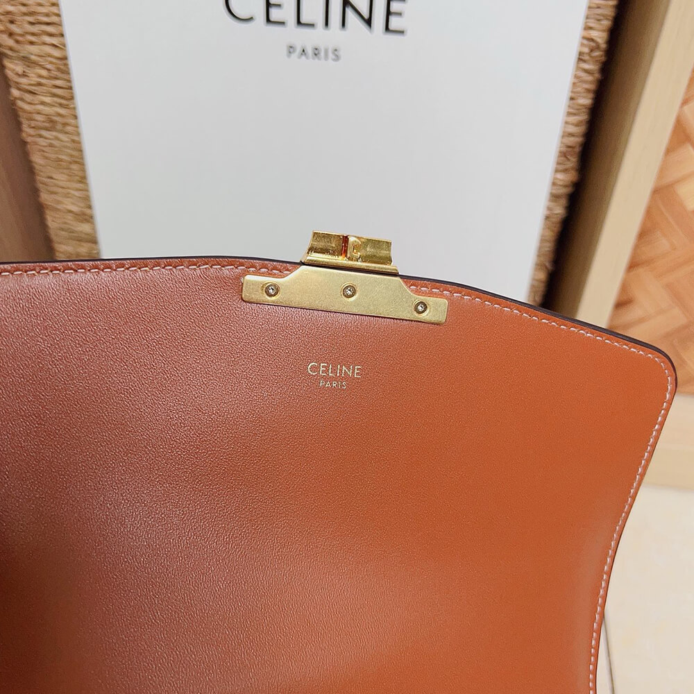Ce**e classique triomphe bag in triomphe canvas and calfskin(high-end grade)