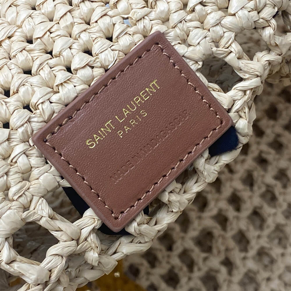 YSL ICARE SHOPPING BAG IN RAFFIA(HIGH-END GRADE)