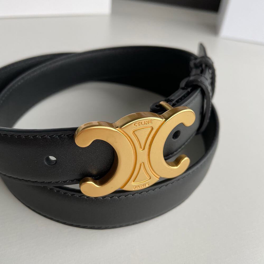 MEDIUM TRIOMPHE BELT IN TAURILLON LEATHER
