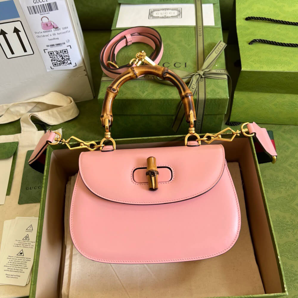 G*u*i bamboo 1947 jumbo gg small top handle bag