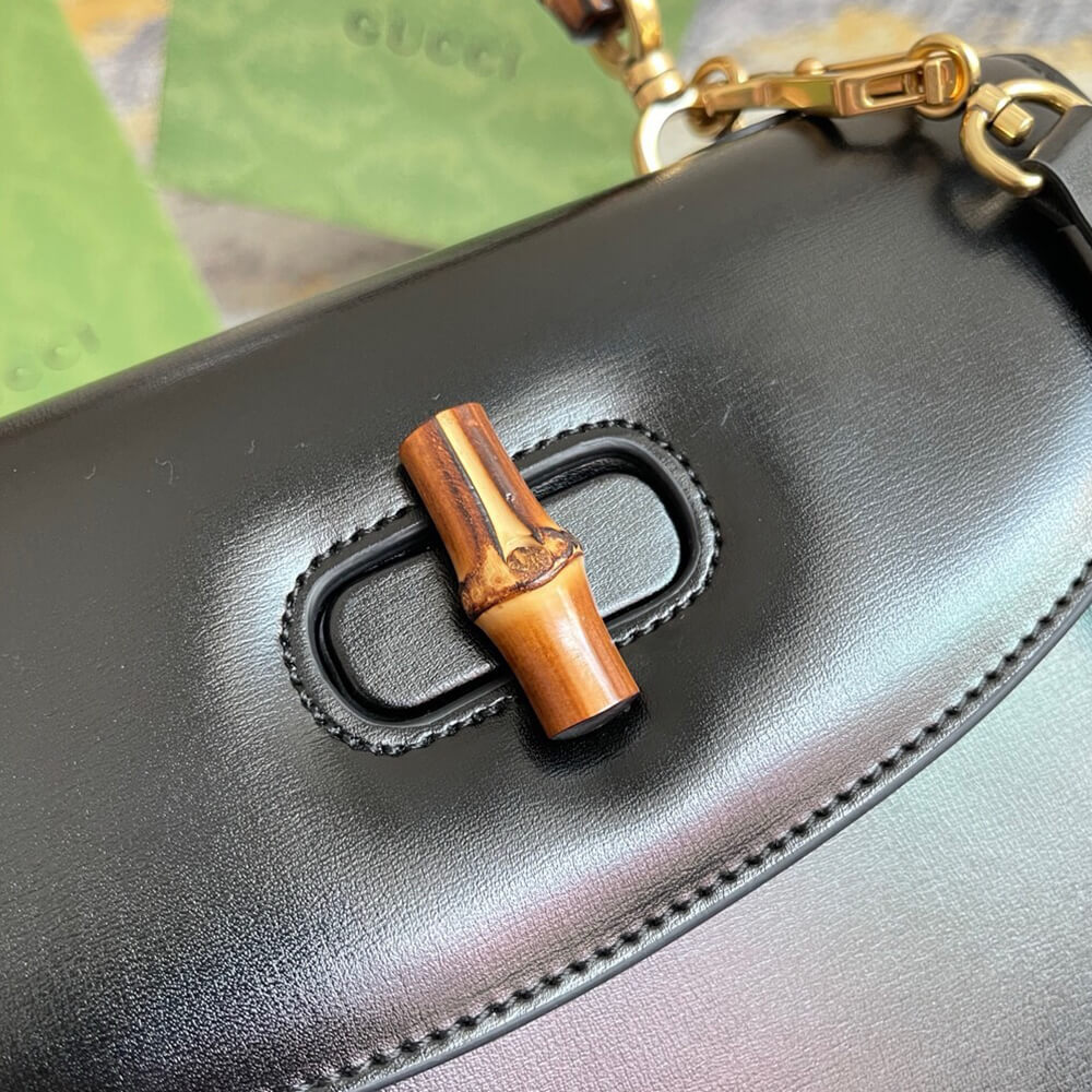 G*u*i bamboo 1947 jumbo gg small top handle bag