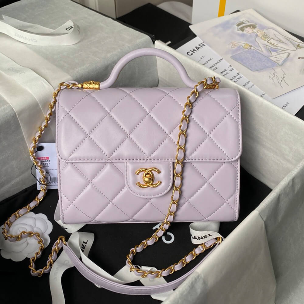 Small FLAP BAG WITH TOP HANDLE