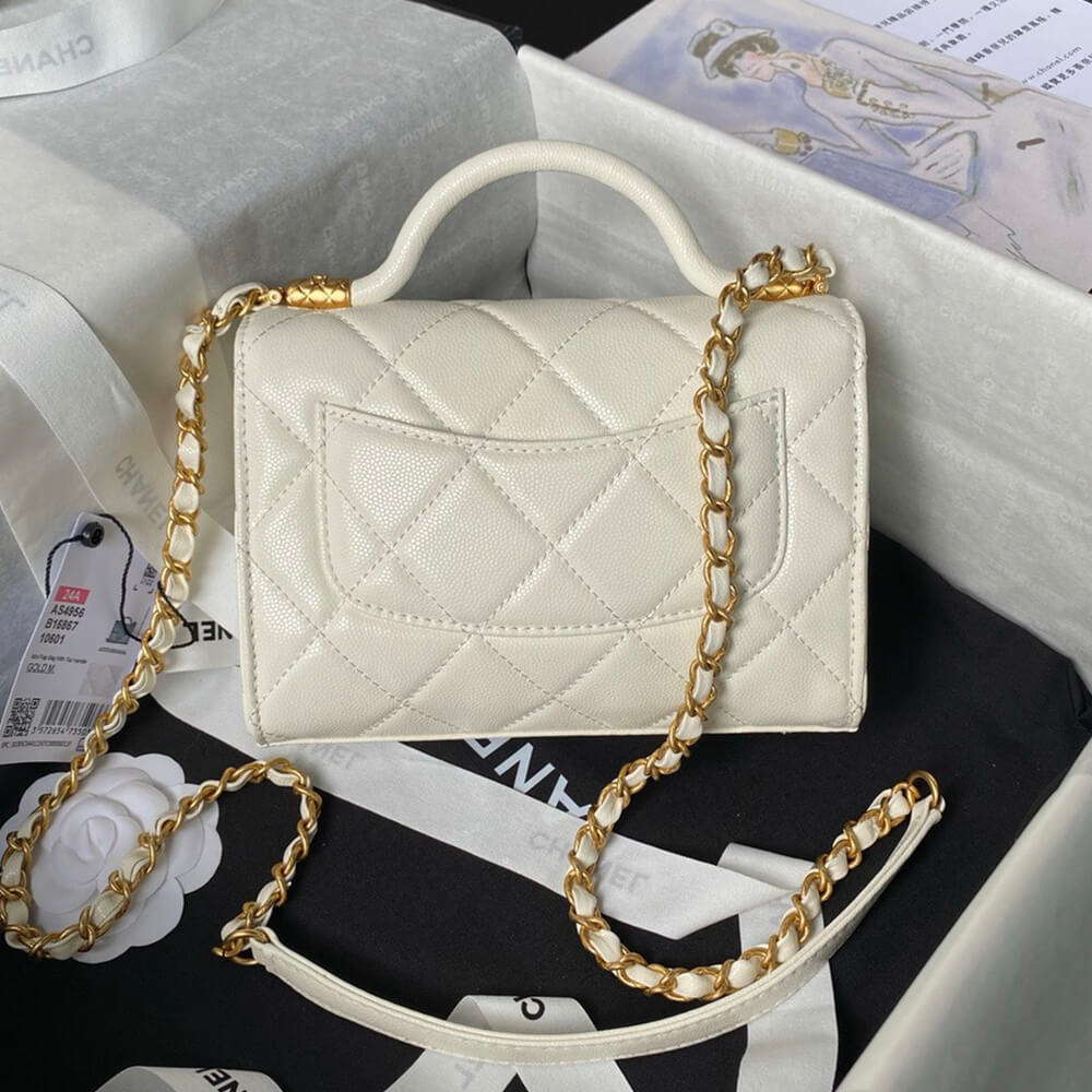MINI FLAP BAG WITH TOP HANDLE