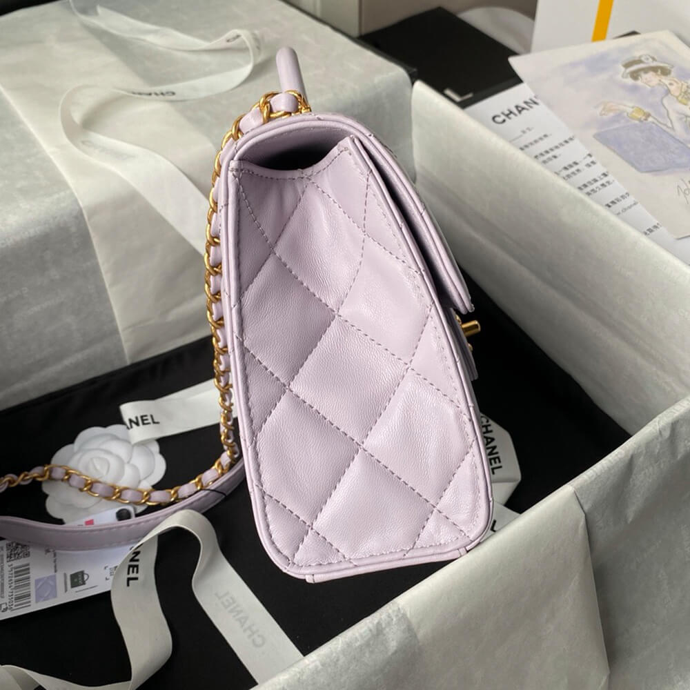 Small FLAP BAG WITH TOP HANDLE