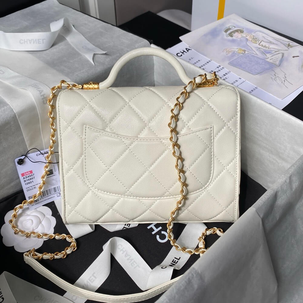 Small FLAP BAG WITH TOP HANDLE