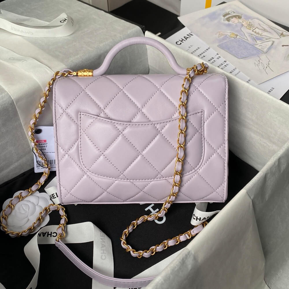 Small FLAP BAG WITH TOP HANDLE