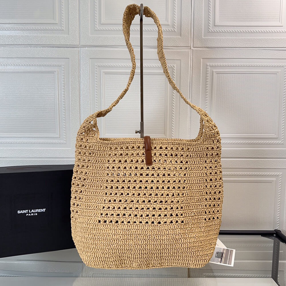 YSL Hobo Crochet bag in raffia and leather(HIGH-END GRADE)