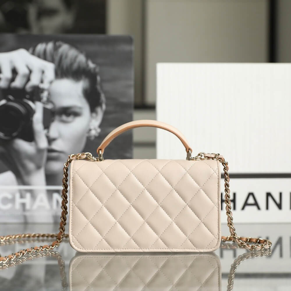 Ch*el mini flap with top handle(high-end grade)