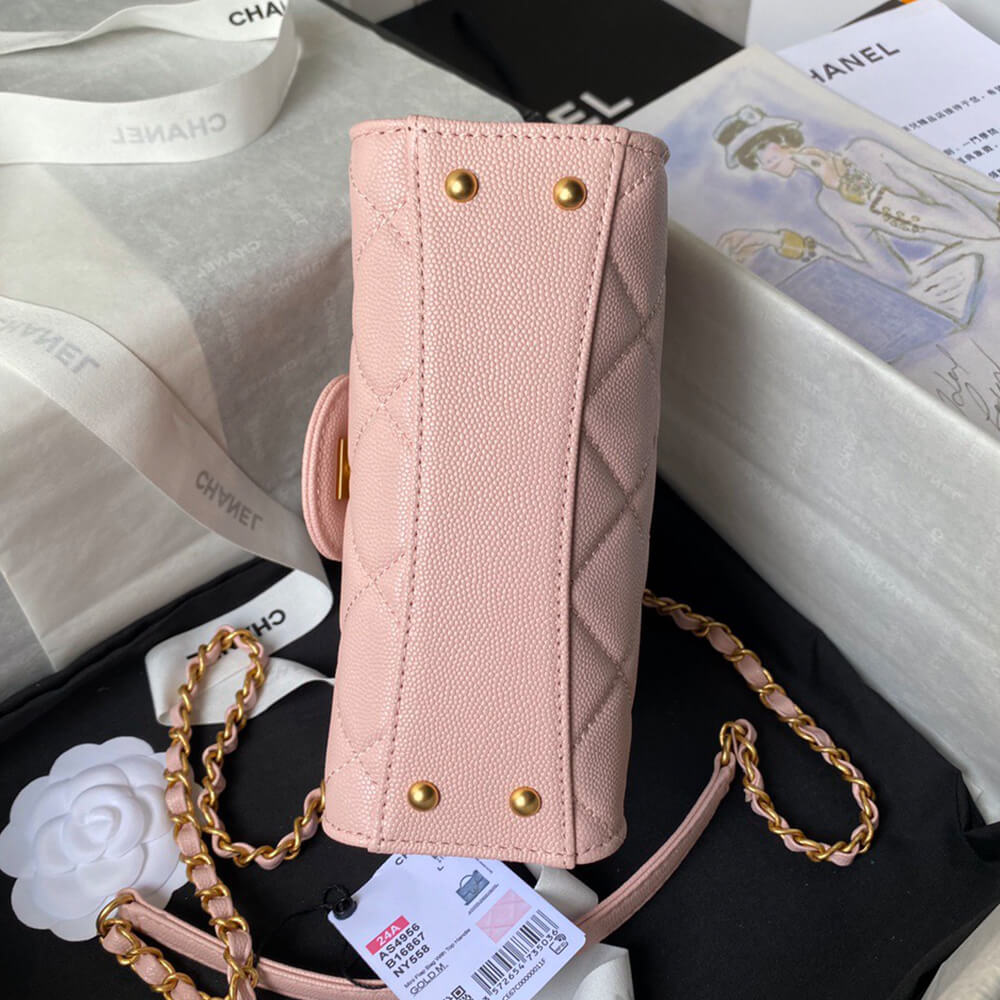 MINI FLAP BAG WITH TOP HANDLE
