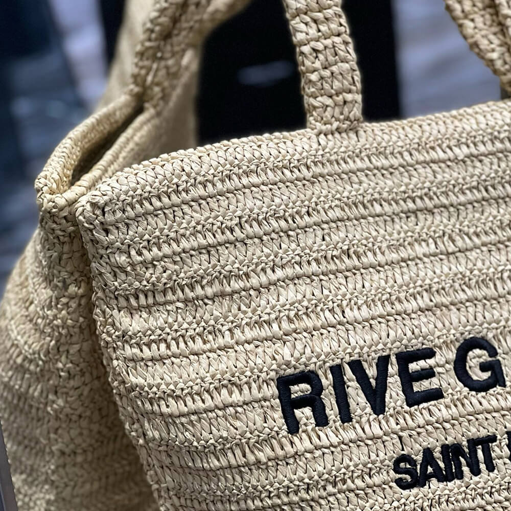 YSL RIVE GAUCHE TOTE IN RAFFIA(HIGH-END GRADE)