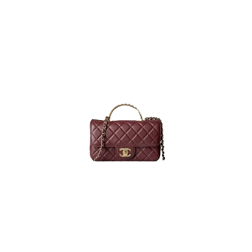 Ch*el mini flap bag with top handle