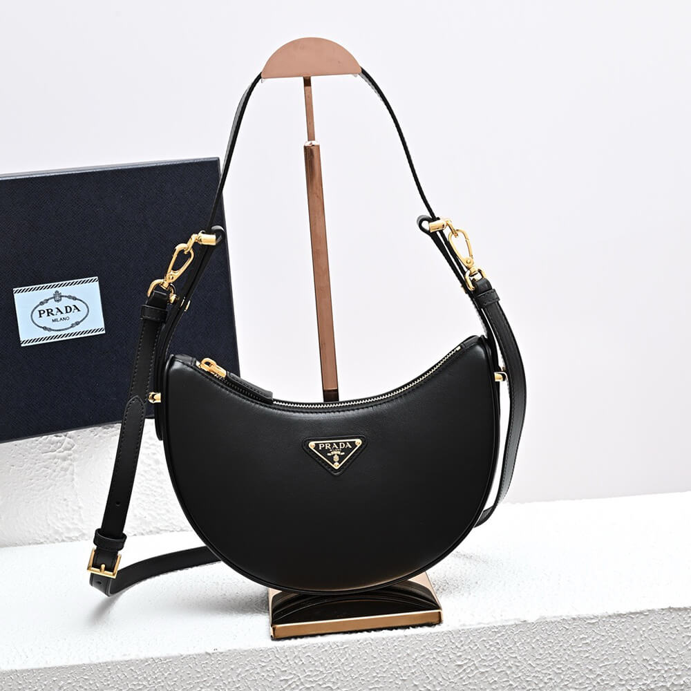 Pra*a arque leather shoulder bag
