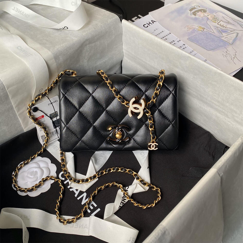 Ch*el mini flap bag(high-end grade)