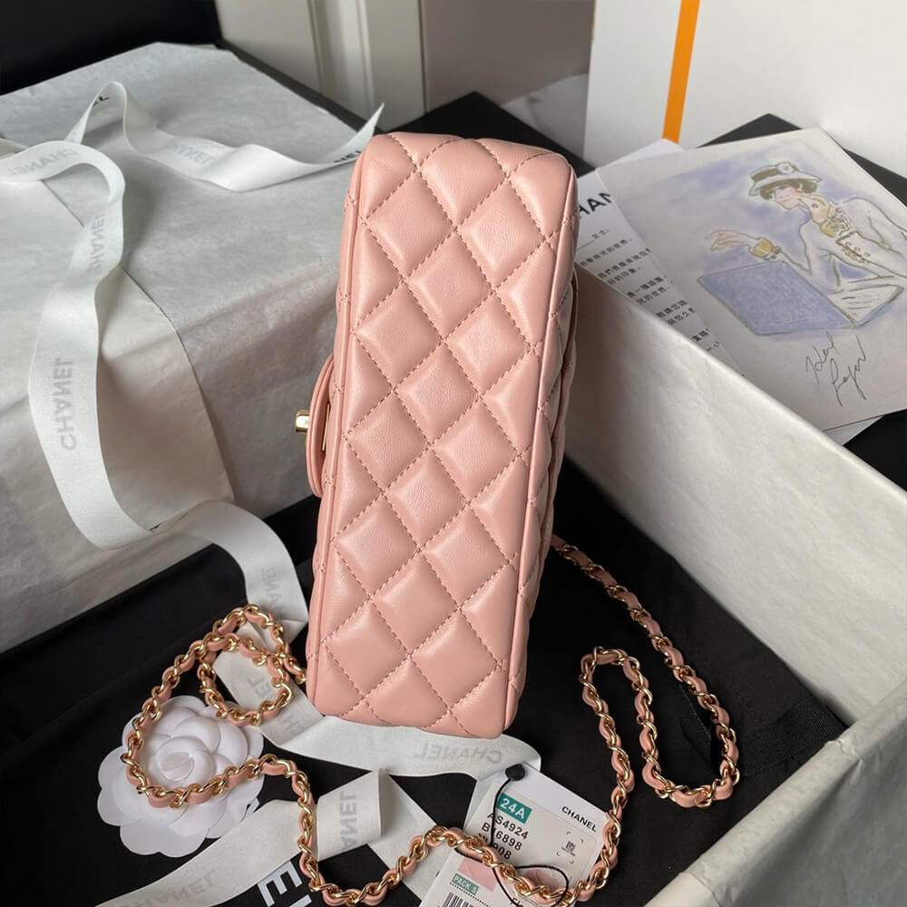 Ch*el mini flap bag with top handle