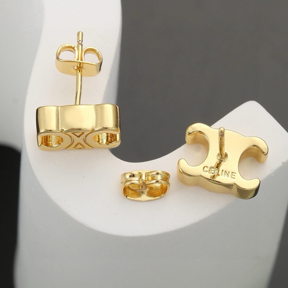 Ce**e triomphe studs in brass with gold finish