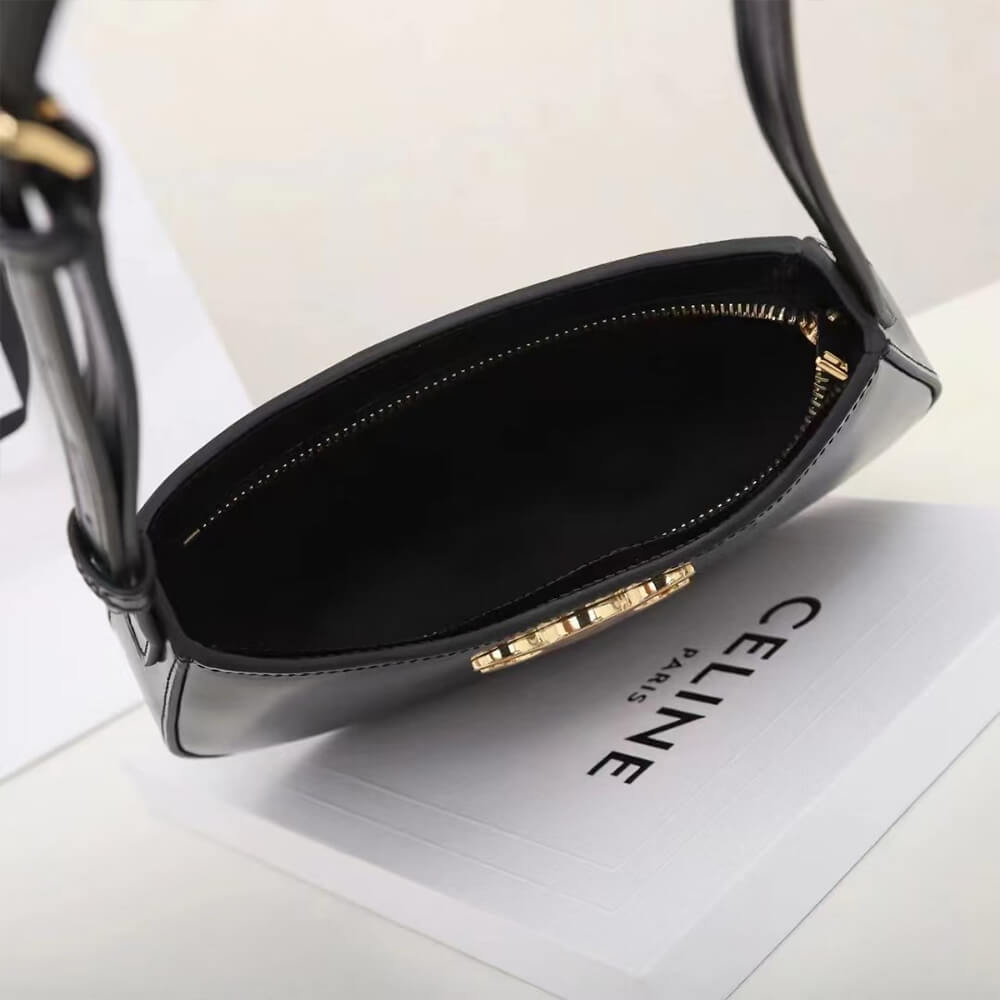 Ce**e medium tilly bag in shiny calfskin