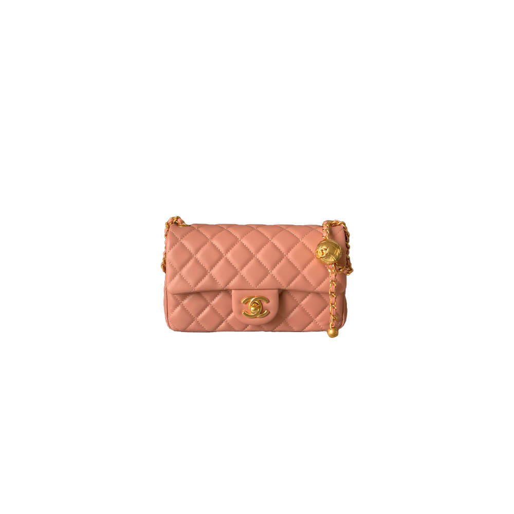 Ch*el pearl crush mini rectangular flap