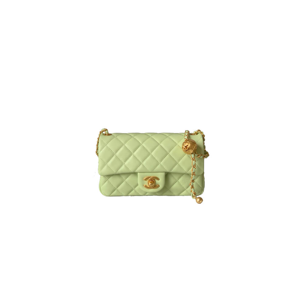 Ch*el pearl crush mini rectangular flap