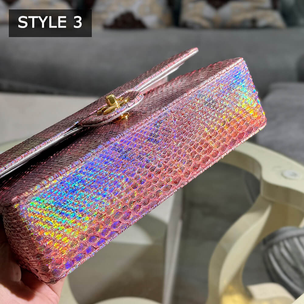 Ch*el classic flap medium in python(high-end grade)